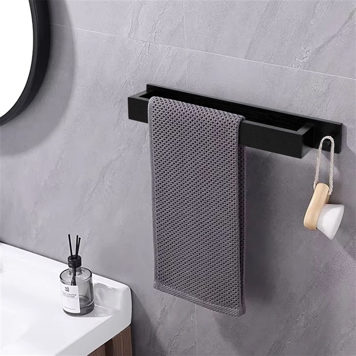 Black Bamboo Towel Rack For Bathroom factory