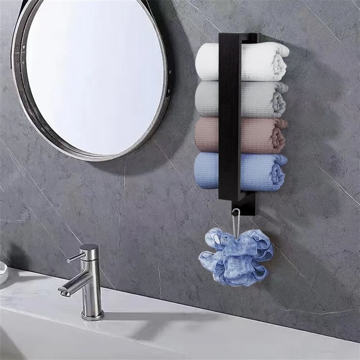 Black Bamboo Towel Rack For Bathroom suppliers