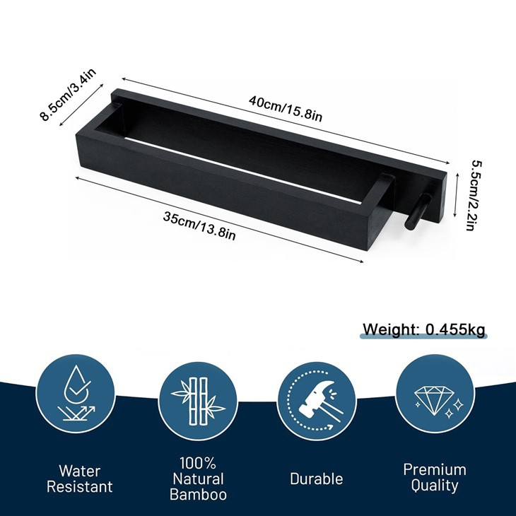 Black Bamboo Towel Rack For Bathroom high quality